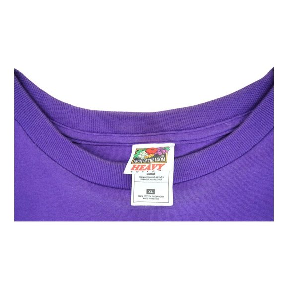 Fruit of the Loom Purple T Shirt Vintage 90s God Has Been So Good To Me Size XL - Picture 3 of 3